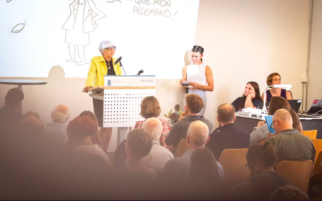 Elisabeth Baume-Schneider anläßlich des 30-jährigen Jubiläums des Forums für die Zweisprachigkeit.